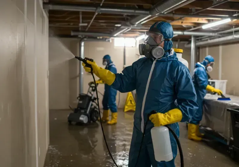 Basement Sanitization and Antimicrobial Treatment process in Warrenton, NC